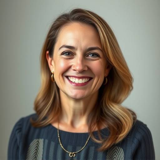 Eleanor Vance, the Founder and Creative Director of Aurora Studios, smiling warmly.